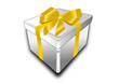 Geschenk als Box mit Schleife