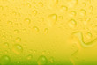 water drops yellow background