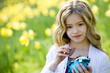 Young Girl Holding Easter Egg