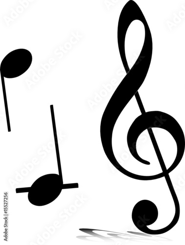 musical notes vector. music note vector silhouettes