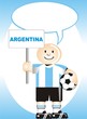 Postal de Aliento para la selección Argentina de Futbol