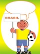 Postal de Aliento para la selección Brasileña de Futbol