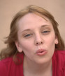 Lips perched opened