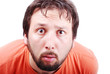 Shocked male face