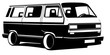 old vintage vector van