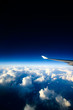 airplane view with the wing