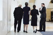 Business team on the way to a meeting.