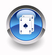 Playing cards glossy icon