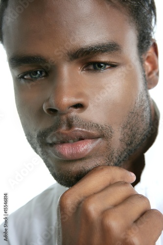 Photo: African american cute black young man portrait African american cute black young man portrait