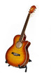 Isolated Acoustic 6 String Guitar on a white background