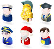 avatar people web icon set