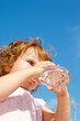 Girl drinking water Girl drinking water