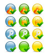 circular internet security icon set