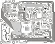 Electronic industrial modern circuit board vector background
