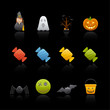 Icon Set in Black - Halloween