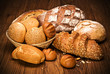 assortment of baked bread