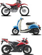 Three vector illustrations of motorcycle. Help for designers Three vector illustrations of motorcycle. Help for designers