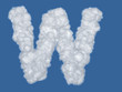 letter W. alphabet clouds.