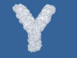 letter Y. alphabet clouds.