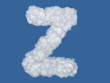 letter Z. alphabet clouds.
