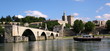 Vue d'Avignon au bord du Rhône