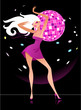 dancing woman on a party dancing woman on a party