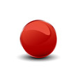 bright red vector ball - good for buttons, icons