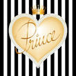 Prince-Herzrahmen mit Perlen und Krone