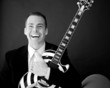 Groom with Guitar in Black and White Groom with Guitar in Black and White