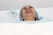 Beautiful patient lying in bed