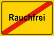 Symbolschild zum Thema Rauchen