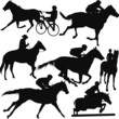 Racing horses-vector
