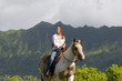 woman horse riding