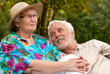 Senior couple enjoying the good weather