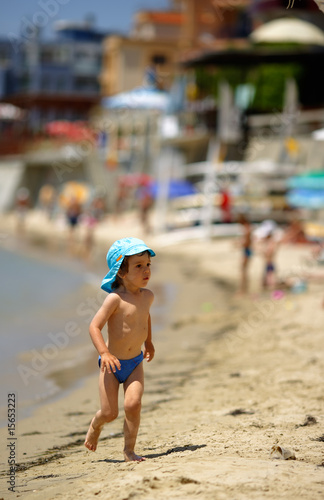 Photo: Little boy on the beach Little boy on the beach