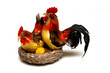 isolated decorative composition (hen, pullet and rooster) isolated decorative composition (hen, pullet and rooster)