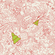 seamless christmas doodles