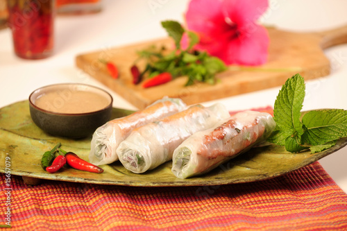 Photo: Vietnamese food and decorations Vietnamese food and decorations