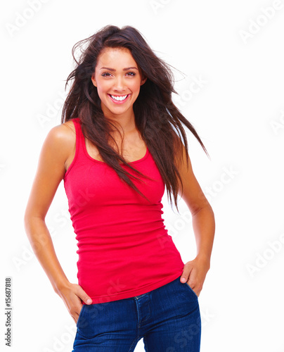 Photo: Portrait of a smiling young woman Portrait of a smiling young woman