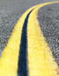 closeup of divinding line on road