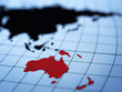 Map of eastern hemisphere highlighting Australia