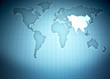 Map of the world highlighting Asia