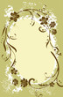 grunge floral frame