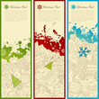 handdrawn christmas banners