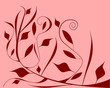 Florales Motiv auf rosa Hintergrund