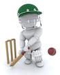 man playing cricket