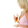 Young atractive blonde and beer Young atractive blonde and beer