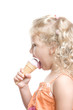 Little girl licking ice-cream Little girl licking ice-cream
