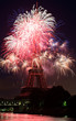 Photographie : Feux d\'artifice 14 Juillet 2009 Tour Eiffel