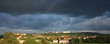 Blick vom Balkon auf Pirnas Altstadt